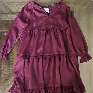 OshKosh B'gosh Burgundy Ruffle Dress